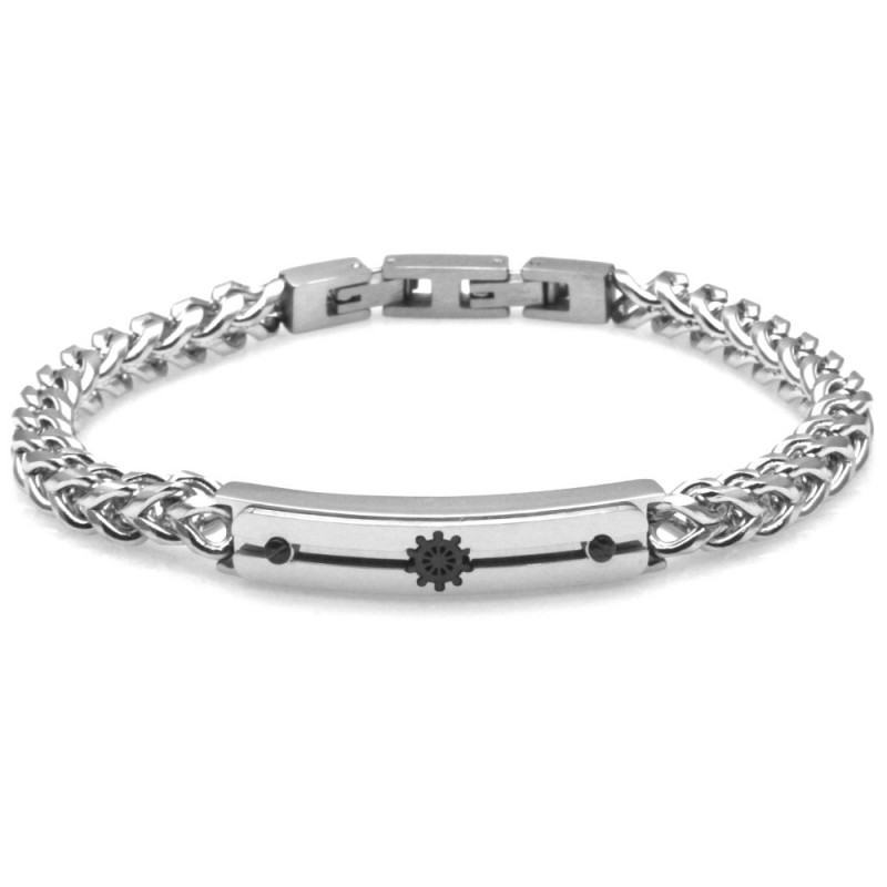 bracciale timone uomo acciaio