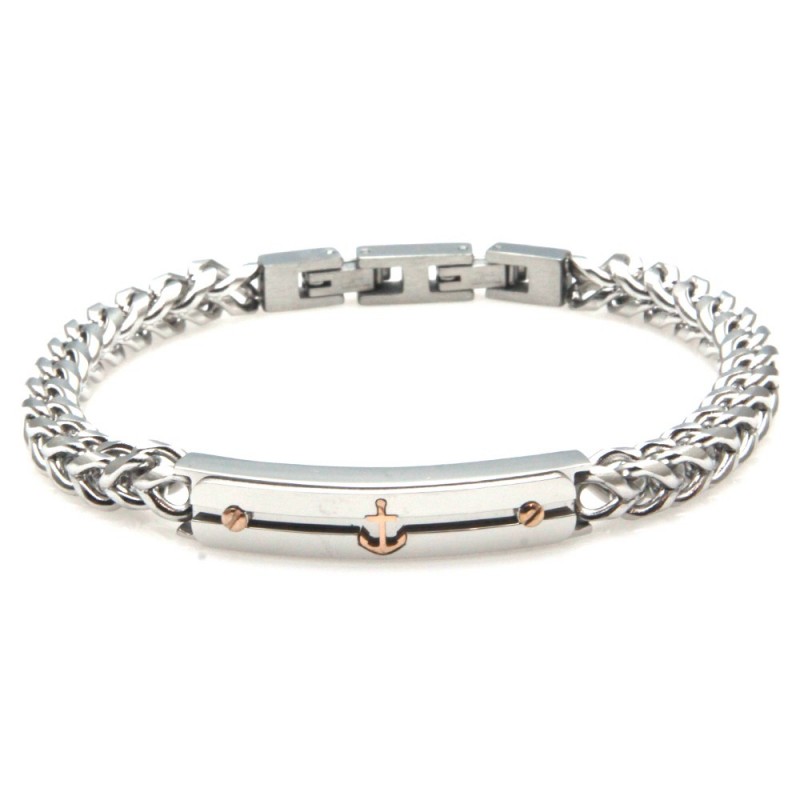 bracciale ancora uomo acciaio