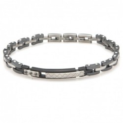 bracciale uomo acciaio e ceramica