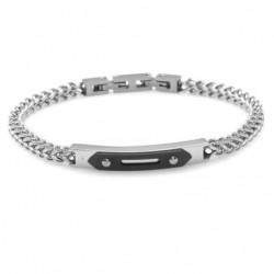 bracciale uomo piastra acciaio catena grumetta