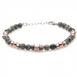 bracciale uomo pietre e acciaio