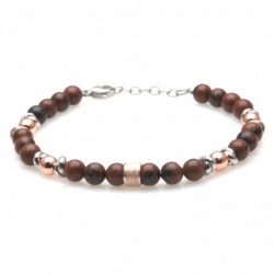 bracciale uomo pietre e acciaio