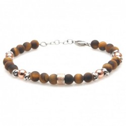 bracciale uomo pietre e acciaio
