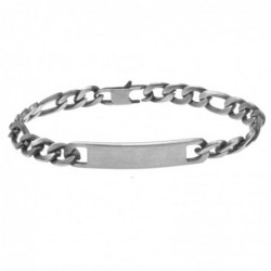 bracciale uomo grumetta con piastra