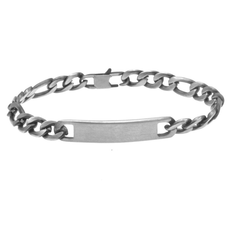 bracciale uomo grumetta con piastra