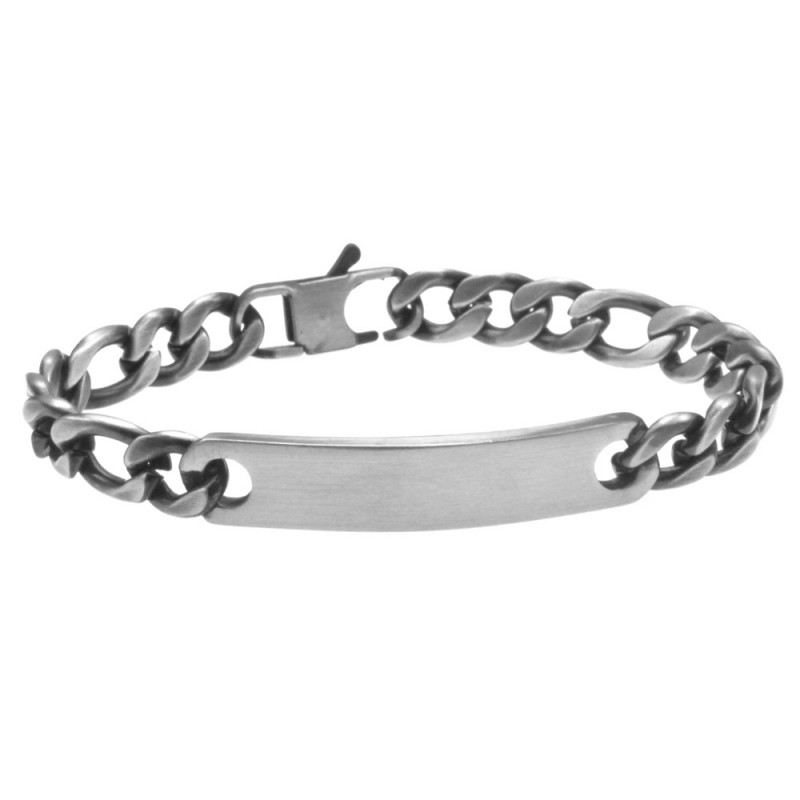 bracciale uomo grumetta con piastra