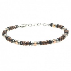 bracciale uomo acciaio ad anellini