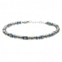 bracciale uomo acciaio ad anellini