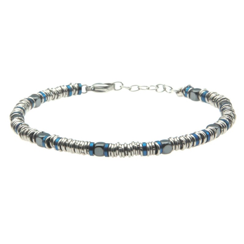 bracciale uomo acciaio ad anellini