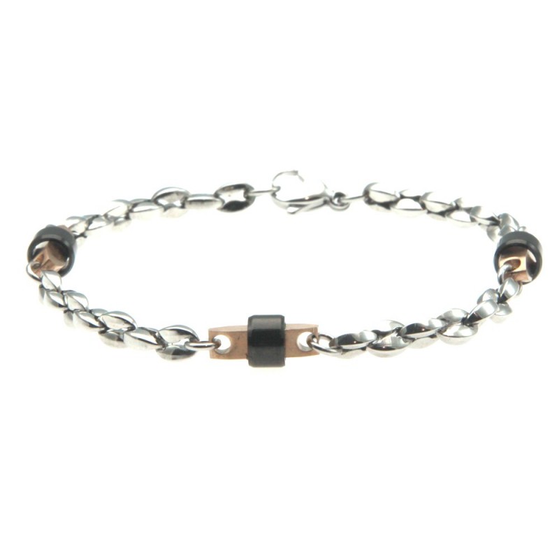 bracciale uomo acciaio maglia marina