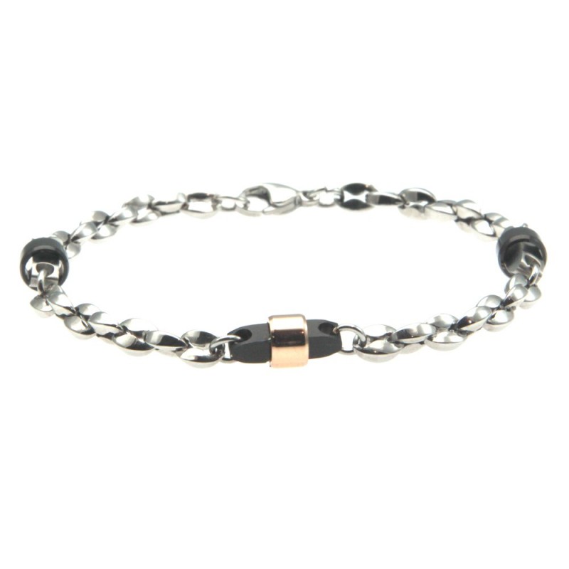 bracciale uomo acciaio maglia marina