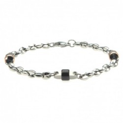 bracciale uomo acciaio maglia marina