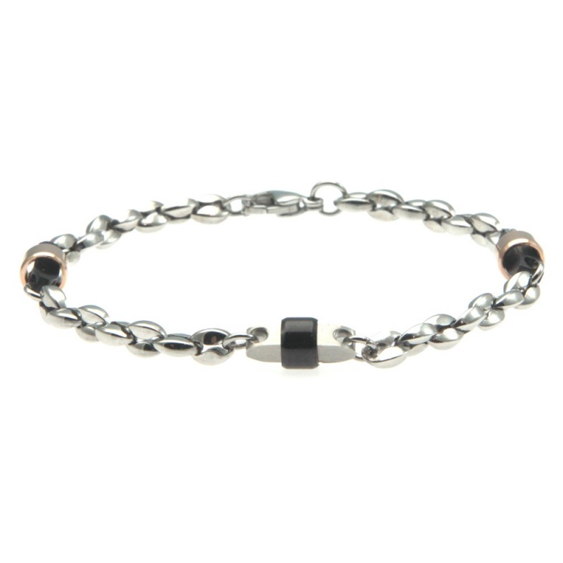 bracciale uomo acciaio maglia marina