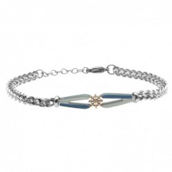 bracciale  uomo timone acciaio e smalto