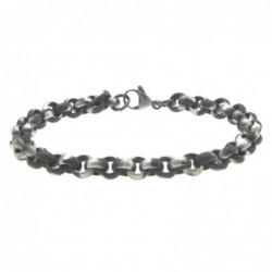 bracciale rollon in acciaio invecchiato