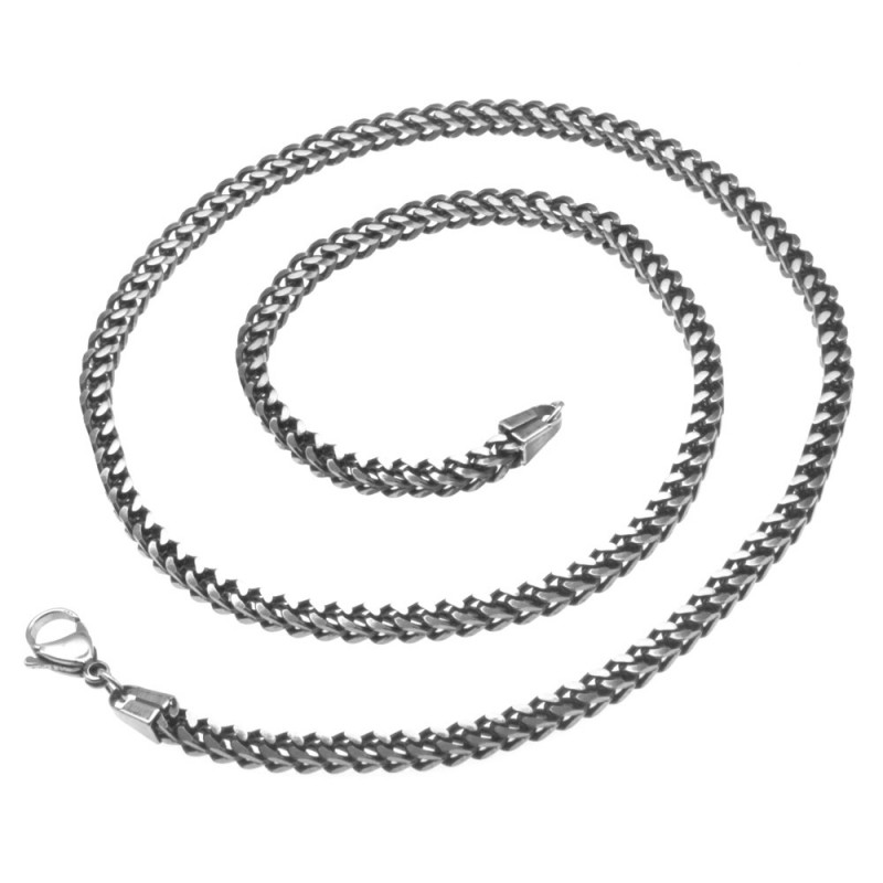 collana uomo grumetta in acciaio invecchiato