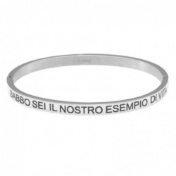 bracciale uomo rigido acciaio con frasi