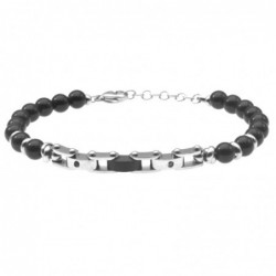 bracciali uomo acciaio pietre e piastra