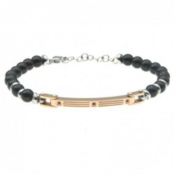 bracciali uomo acciaio pietre e piastra