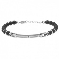 bracciali uomo acciaio pietre e piastra