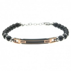 bracciali uomo acciaio pietre e piastra
