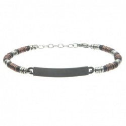bracciale uomo acciaio con piastra