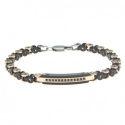 bracciale uomo acciaio con piastra