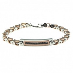 bracciale uomo acciaio con piastra