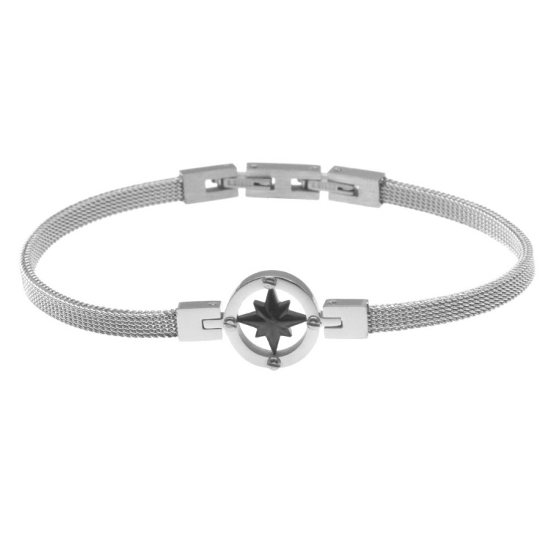 bracciali uomo rosa dei venti acciaio