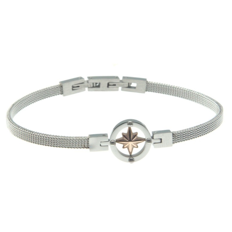 bracciali uomo rosa dei venti acciaio