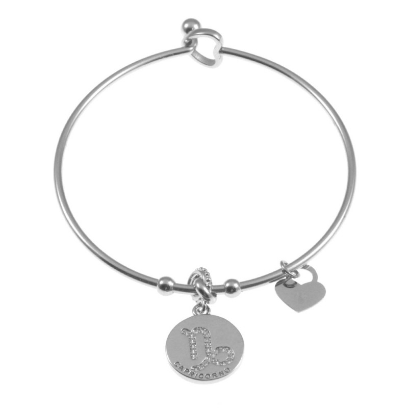 bracciale capricorno segni zodiacale donna acciaio