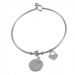 bracciale sagittario segni zodiacale donna acciaio