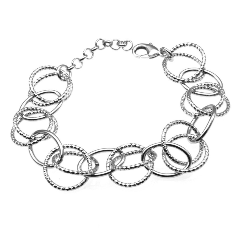 bracciale donna in bronzo argentato