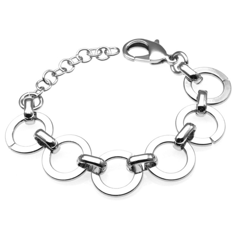 bracciale donna in bronzo argentato