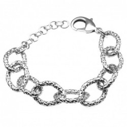 bracciale donna in bronzo argentato