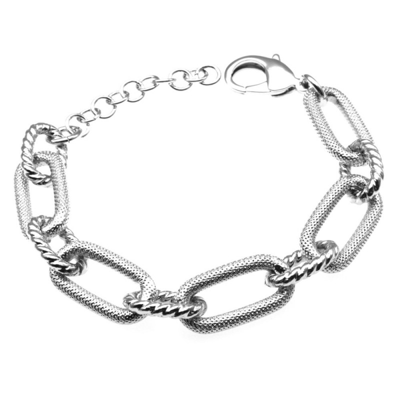 bracciale donna in bronzo argentato