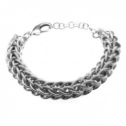 bracciale donna in bronzo argentato