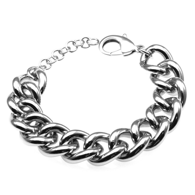 bracciale donna in bronzo argentato