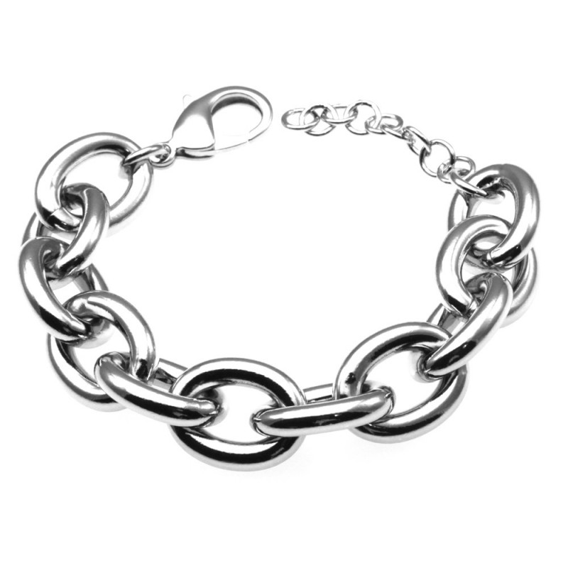 bracciale donna in bronzo argentato