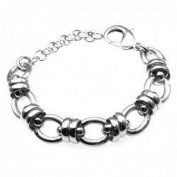 bracciale donna in bronzo argentato