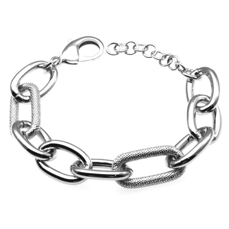 bracciale donna in bronzo argentato