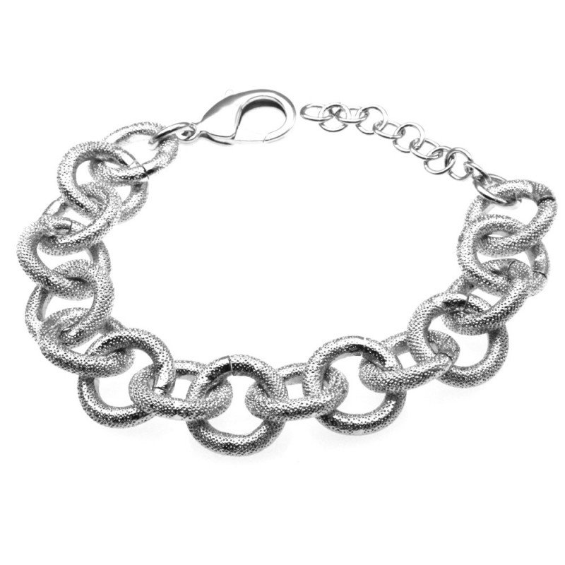 bracciale donna in bronzo argentato