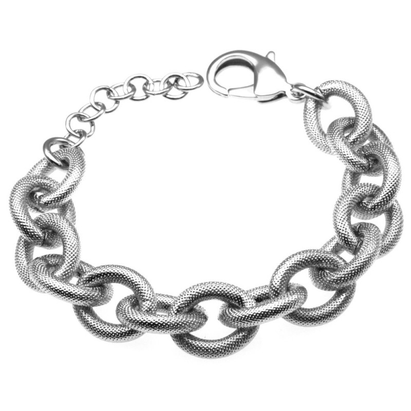 bracciale donna in bronzo argentato