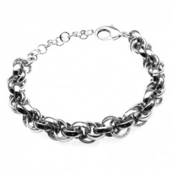 bracciale donna in bronzo argentato