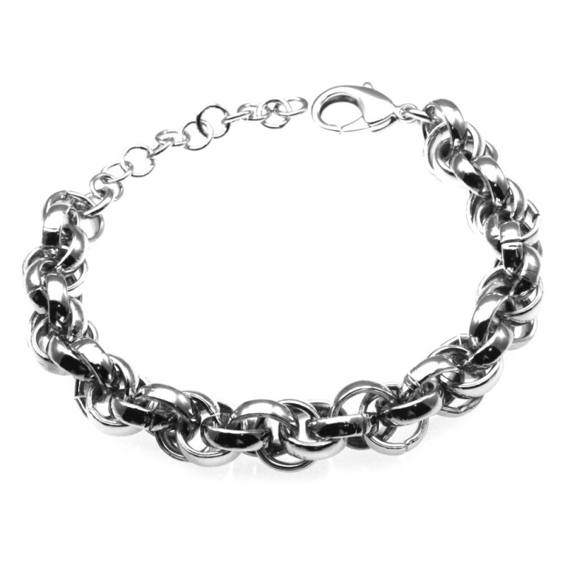 bracciale donna in bronzo argentato