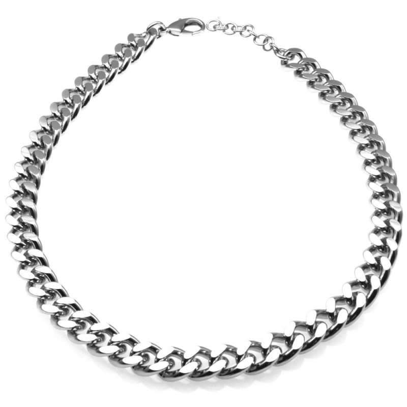 collana donna in bronzo argentato