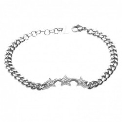 bracciale donna con stelline in acciaio