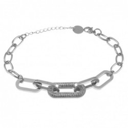 bracciale donna acciaio e strass