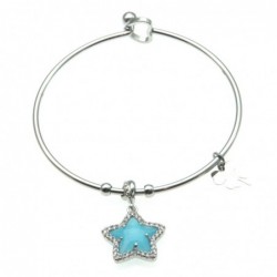 bracciale donna rigido con stellina e cuoricino