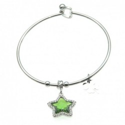 bracciale donna rigido con stellina e cuoricino